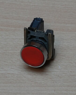 Telemecanique ZBE-102 knop rood NC met metaal montage-element