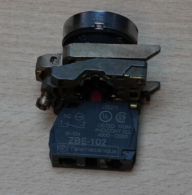 Telemecanique ZBE-102 knop rood NC contact element