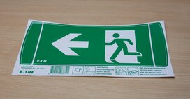 Eaton 146-001-002 sticker pictogram voor atlantic 8W armaturen, pijl links