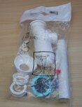 Plieger 0520071 kunststof plugbekersifon muurbuis, maat afvoer 5/4&quot;, met rozet en afvoerplug, wit