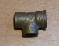 VSH soldeer T-stuk met binnendraad 12x12x1/4 mm Messing