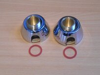 Wiesbaden Set muurplaatkoppeling chroom roset 3/4x15mm messing 2stuks