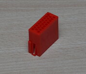 Mini-ISO-Connector-Vrouwelijk-20p-Rood