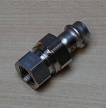Viega 812140 Temponox schroefkoppeling 15mm RVS
