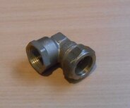 VSH knelkoppeling knie binnendraad 90&deg; 22 x 3/4 mm messing