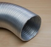 DOECO SAS127 Luchtafvoer Stug afvoerslang 5 meter, &oslash; 127mm, aluminium