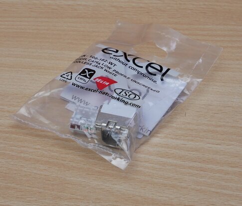 Excel 100182WT Low Profile Modular Connector White Design of Jack