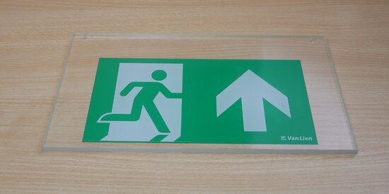 Van Lien 42631551 alulux pictogram escape route straight on/up