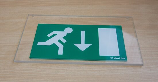 Van Lien 32631504 double-sided pictogram plate for ita luminaires