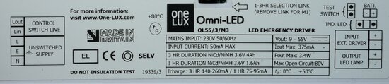 One-LUX OMNI-LED OL55/3/M3 LED Emergency Module