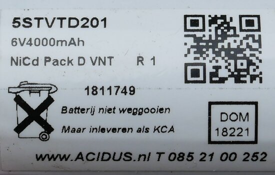 Saft 5STVTD201 Accupack Noodverlichting 6V 4000mAh