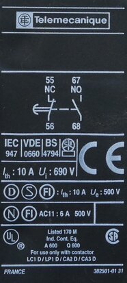 Telemecanique LA2 DT4 delay block 10-180s LA2DT5 timer contact (used)