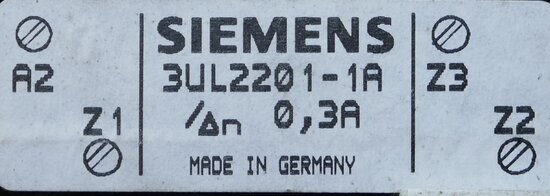 Siemens 3UL2201-1A Current Transformer 2P 0.3 A