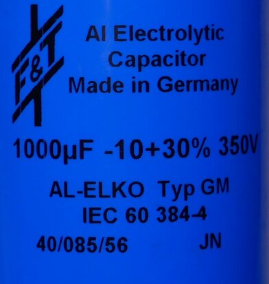 F&T GM Electrolytic capacitor 1000 uF 350 V screw