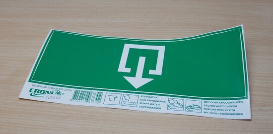 Cronus 143.000.004 pictogram emergency lighting sticker output