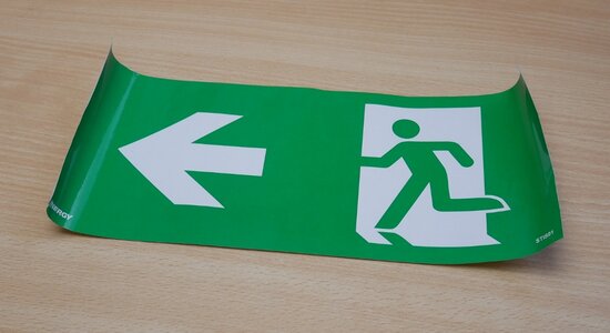 Linergy STIS01 sticker icon emergency lighting left arrow