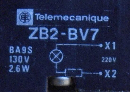 Telemecanique light module ZB2-BV7 red