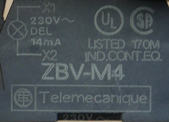 Telemecanique ZBV-M4 signal lamp LED red 230V