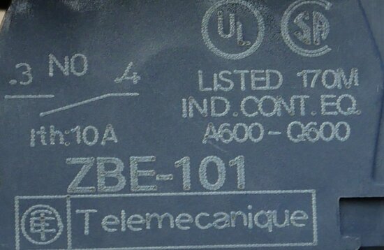 Telemecanique ZBE-101 button green NO contact