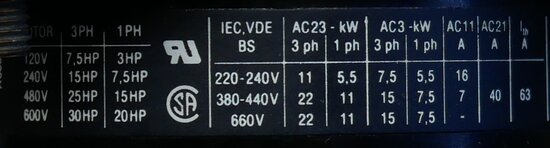 KRAUS & NAIMER C32 main switch on/off 40A