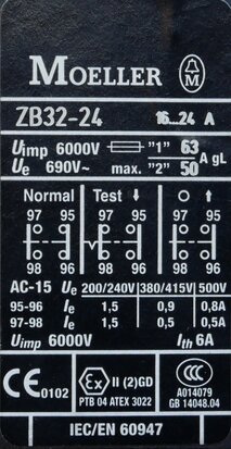 Moeller ZB32-24 relay Thermal overload relay 16-24A