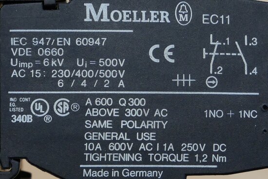 Moeller knop groen start knop met EC11 contact element