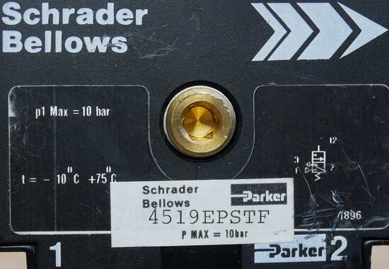 Parker 4519EPSTF Schrader Beloows solenoid valve 10bar (used)