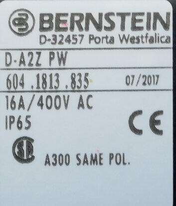 Bernstein D-A2Z RW limit switch 6041813835