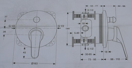 Ideal Standard A4966AA MIO inbouwdouche verchroomd armatuur