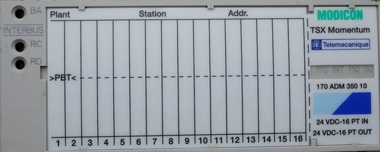 Schneider 170ADM35010 I/O base incl. Telemecanique 170INT11000 Adapter