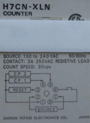 Omron H7CN-XLN AC100-240 Single Preset Counter 4 Digit Led Display