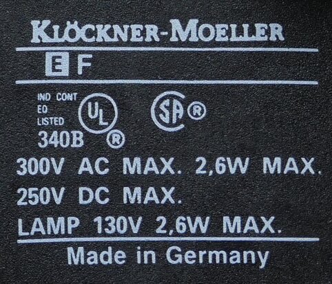 Klöckner moeller EF signaallamp wit