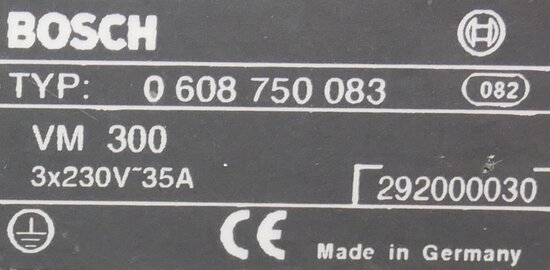 Bosch 0608750083 Power Supply Module VM300
