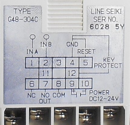 Line Seiki Electronic counter G48-304C DC12-24V