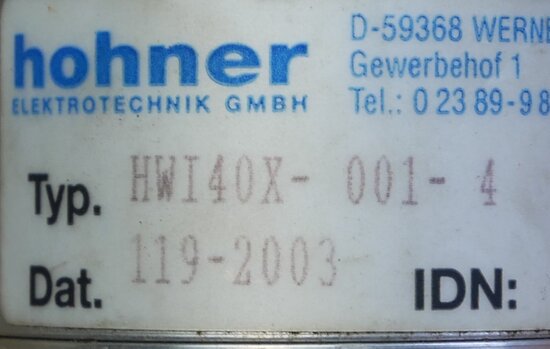 Hohner HWI40X encoder HWI40X-001-4
