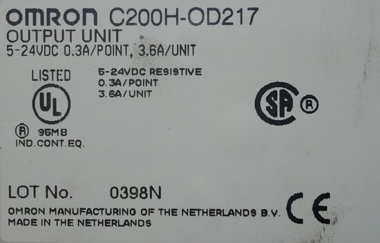 Omron C200H-OD217 output unit 5-24V DC 12 UIT