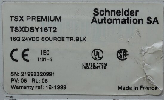 Schneider Electric TSXDSY16T2 plc digital input and output module