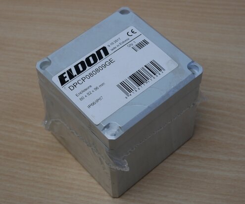 Eldon DPCP080809GE Polycarbonaat behuizing grijs met deksel 80x82x86mm