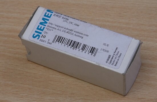 Siemens 3SX1344 Lamp BA9S 2W 28MM² 24V (10 stuks)