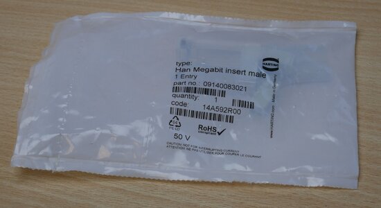 Harting 407 contact for industrial connector 09140083021