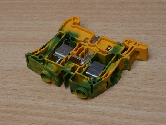 ENTRELEC ZS25-PE Screw Clamp Terminal Block Ground Green/Yellow