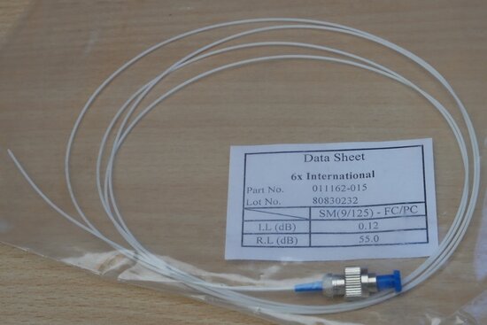 International MM(9/125)-FC/PC fiber optic pigtail 011162-015