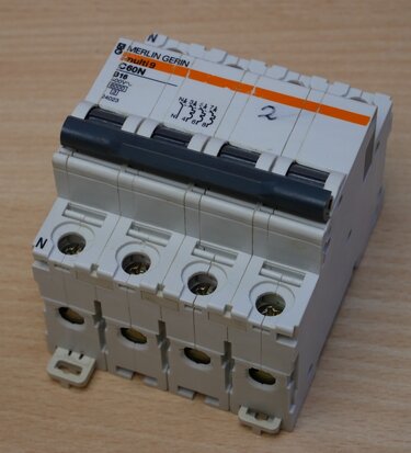 Merlin Gerin C60N 3P+N B16 circuit breaker 4P 16A 24023