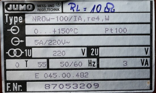 Jumo NROw-100/IA, re4, W elektronische twee-positie controller temperatuurregelaar