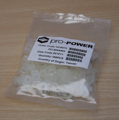 Pro-Power 1416072 kabelklem 3.2 mm, Nylon 6.6 (Polyamide 6.6), Natural (100 stuks)