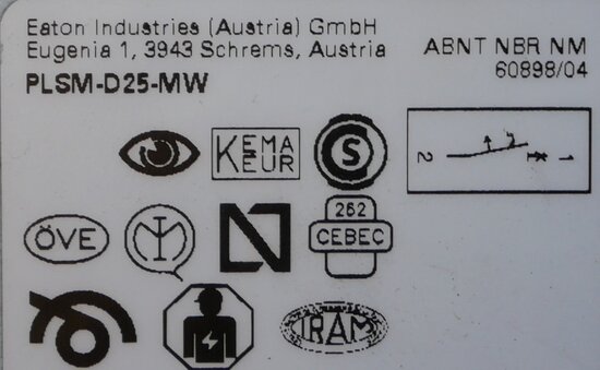 Eaton PLSM-D25 installatieautomaat D karakteristiek 25a 1P, 242231