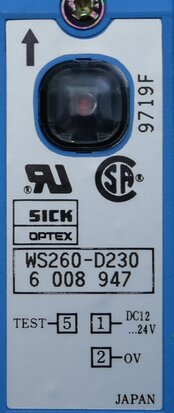 Sick Optex WS260-D230 Foto-elektrische sensor 6008947