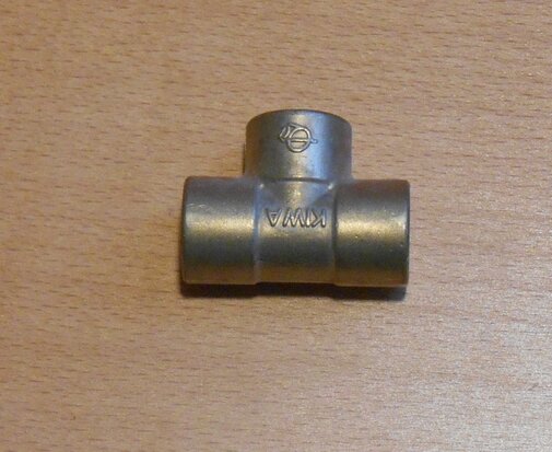 VSH solder tee 12 mm brass