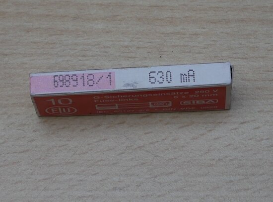 Siba 7000134 Glaszekering 5x20mm 250V 630mA type 179020 (10 stuks)