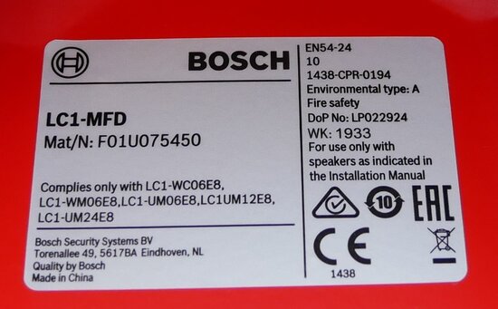 Bosch LC1-MFD Metalen brandkap